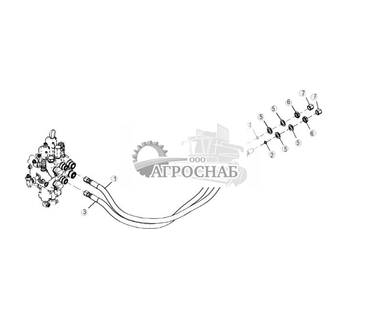Трубопроводы заднего вспомогательного оборудования, механизированный поворотный отвал (PAT) - ST880371 253.jpg